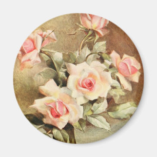 Vintage Valentine's Day Love Romance Pink Roses Magnet