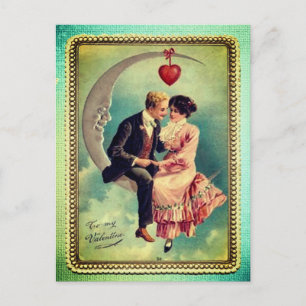 Vintage valentines day postcard