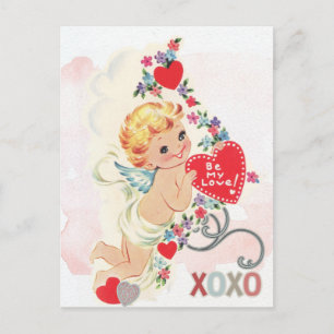 Vintage valentines day postcard