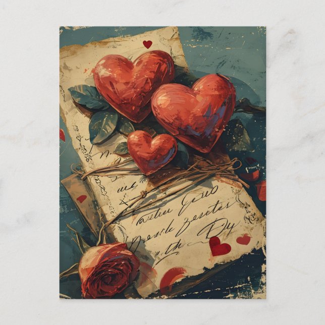 Vintage Valentine's day Postcard (Front)