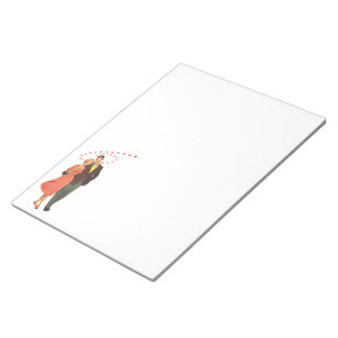 Vintage Valentine's Day, Romantic Floating Hearts Notepad