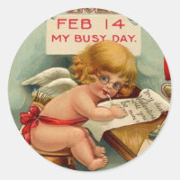 Vintage Valentine's Day Stickers