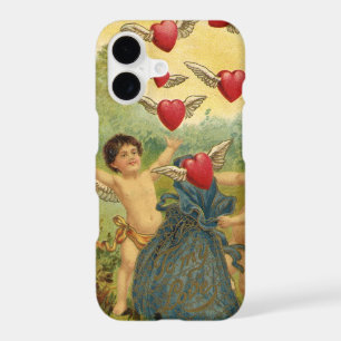 Vintage Valentine's Day, Victorian Cherubs Hearts iPhone 17 Case