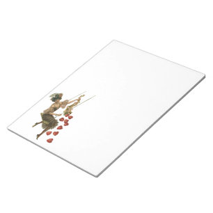 Vintage Valentine's Day, Victorian Lady on a Swing Notepad