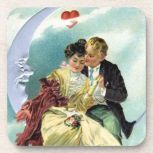 Vintage Valentine's Day Victorian Love and Romance Coaster