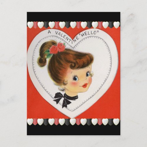 Vintage Valentine's for Kids Holiday Postcard
