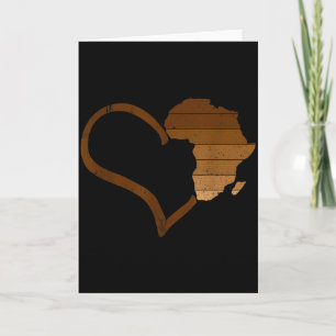 Vintage Valentines Heart Melanin African Black Pri Card