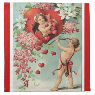 Vintage Valentine's napkin