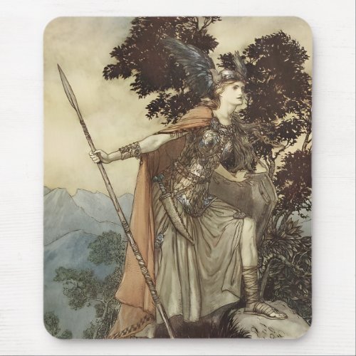 Vintage Valkyrie Norse Myth Wagner Mousepad