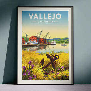 Vintage Vallejo California Poster