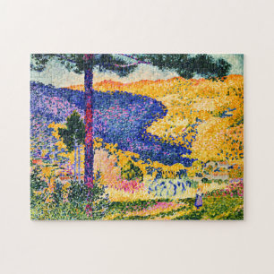 Vintage Valley with Fir painting Jigsaw Puzzle