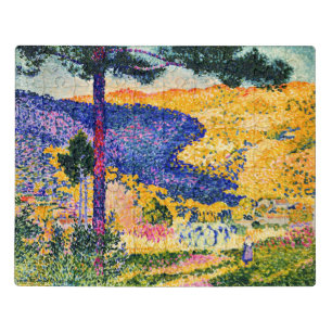 Vintage Valley with Fir painting Jigsaw Puzzle