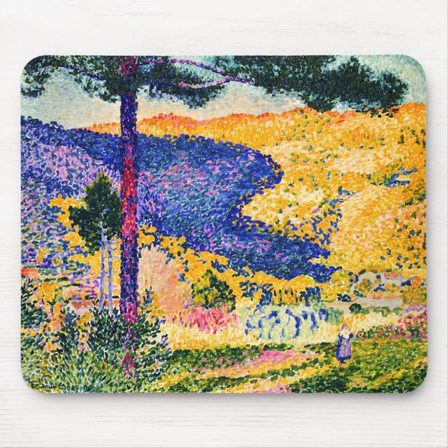 Vintage Valley with Fir painting Mouse Pad (Front)
