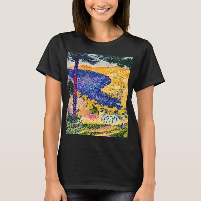 Vintage Valley with Fir painting T-Shirt (Front)