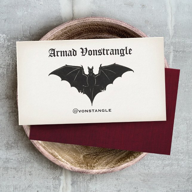 Vintage Vampire Bat  Business Card (Creator Uploaded)