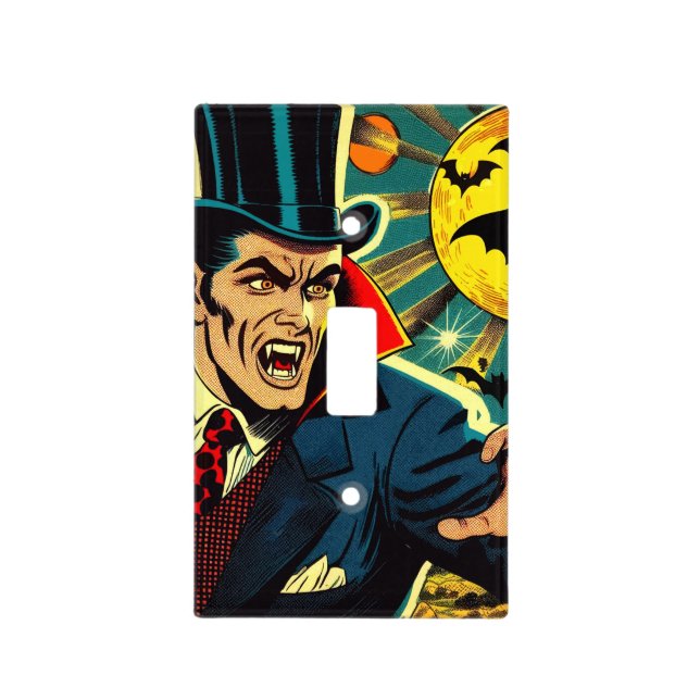 Vintage Vampire Comics Light Switch Cover (Front)