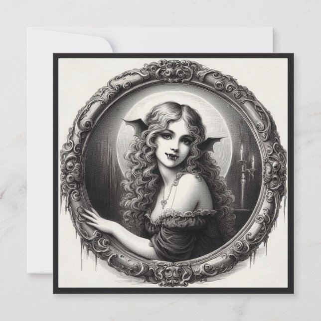 Vintage Vampire Gothic Horror  Card (Front)