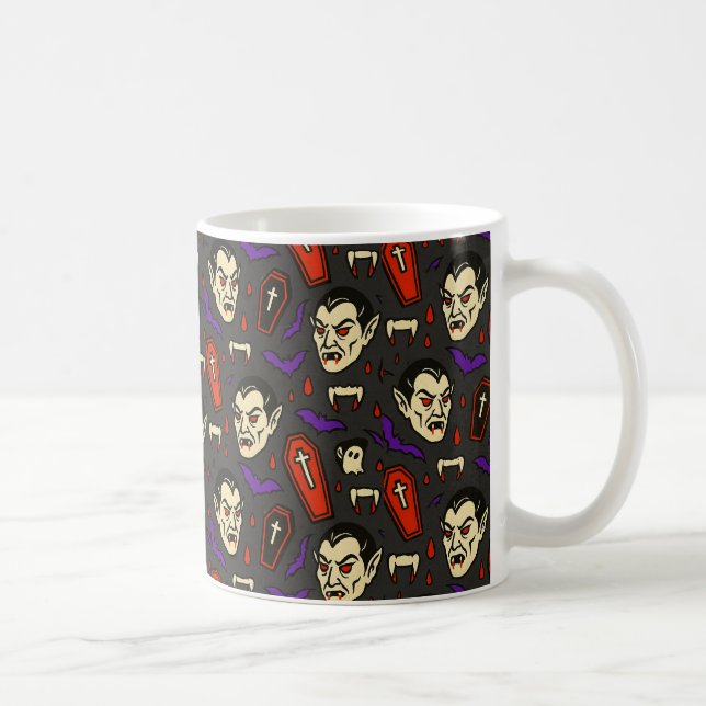 Vintage Vampire – Halloween Horror Icons Coffee Mug (Right)