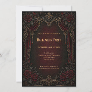 Vintage Vampire Halloween Party invitation
