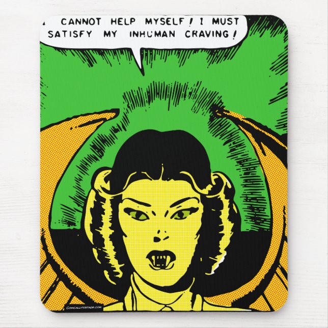 Vintage Vampire Mouse Pad (Front)