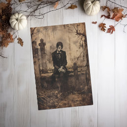 Vintage Vampire Photo Decoupage  Tissue Paper