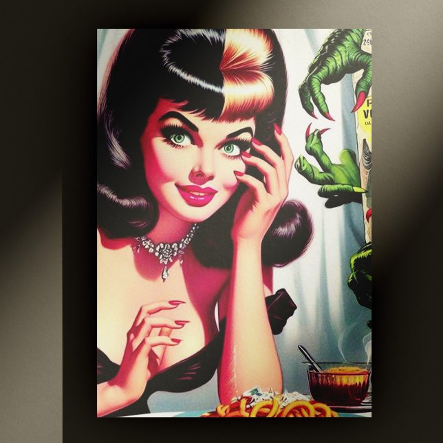 Vintage Vampire Woman Postcard (Creator Uploaded)