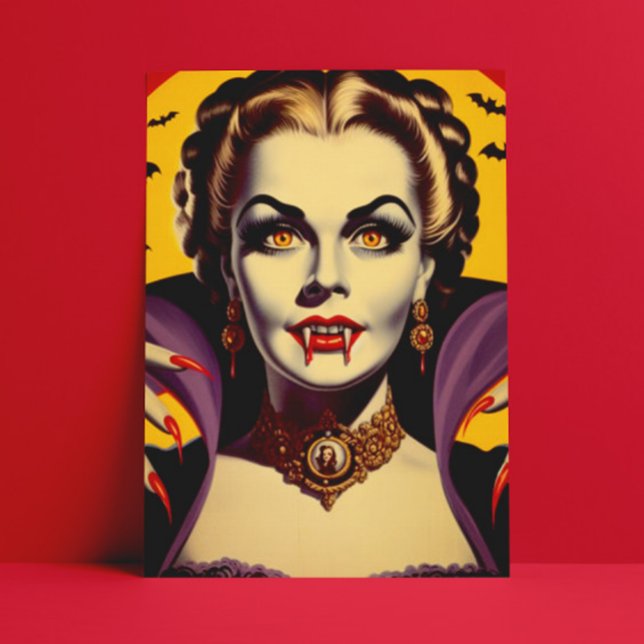 Vintage Vampire Woman Postcard (Creator Uploaded)