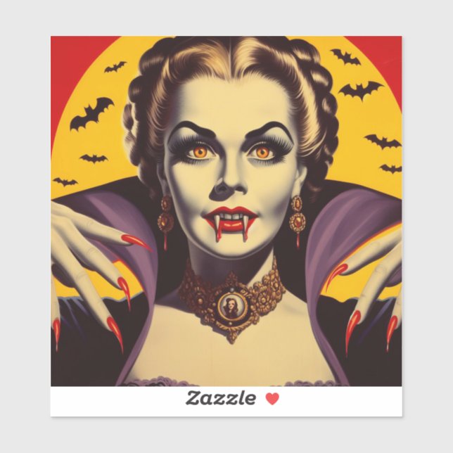 Vintage Vampire Woman Sticker (Sheet)
