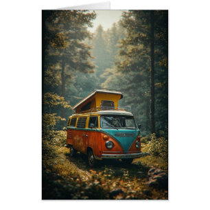 VINTAGE VAN BIRTHDAY BIG GIANT GREETING CARD