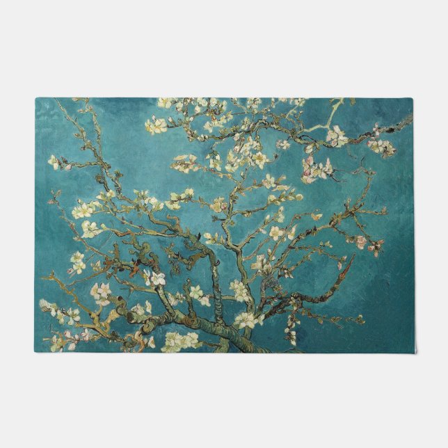 Vintage Van Gogh Almond Blossom Doormat (Front)