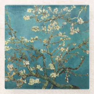 Vintage Van Gogh Almond Blossom Glass Coaster
