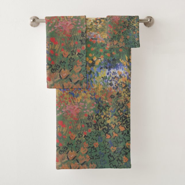 Vintage Van Gogh Flower Garden   Bath Towel Set (Insitu)