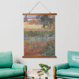 Vintage Van Gogh Flower Garden Hanging Tapestry