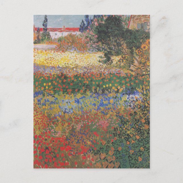 Vintage Van Gogh Flower Garden  Postcard (Front)