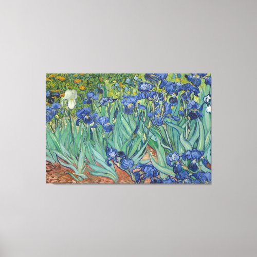 Vintage Van Gogh Irises   Canvas Print