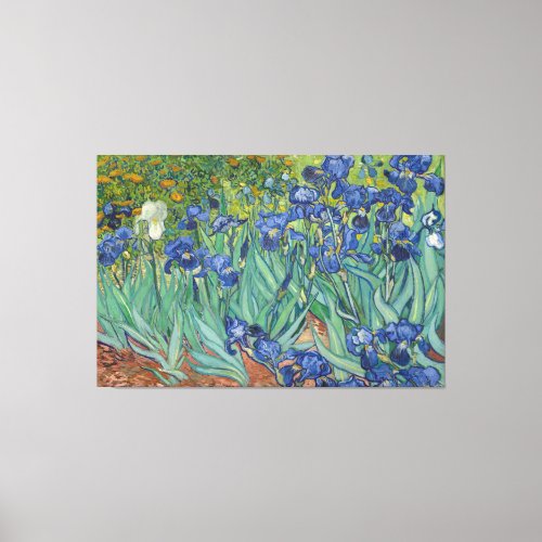 Vintage Van Gogh Irises     Canvas Print