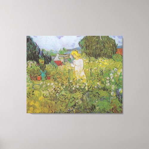 Vintage Van Gogh Marguerite Gachet in the Garden Canvas Print