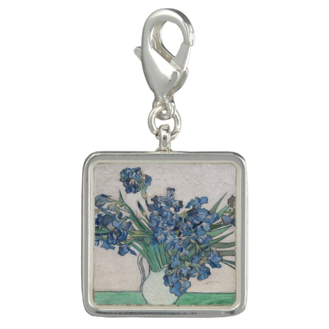 Vintage Van Gogh Painting Irises  Charm (Front)