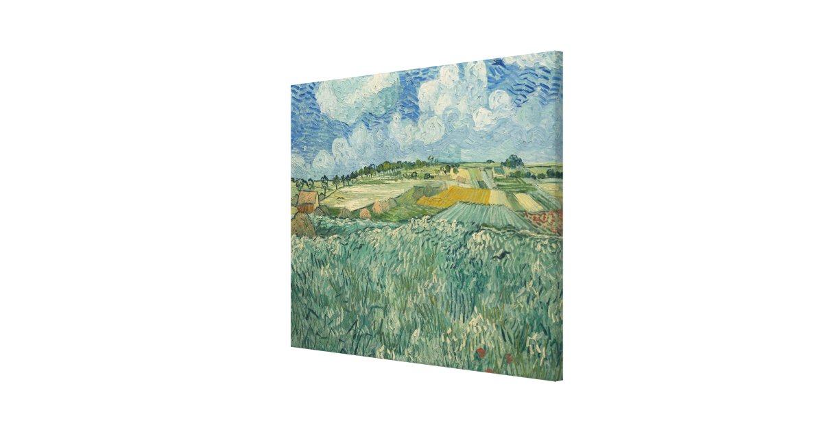 Vintage Van Gogh Plain At Auvers With Rain Clouds Canvas Print Zazzle Com