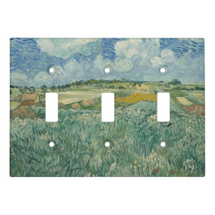Vintage Van Gogh Plain at Auvers With Rain Clouds Light Switch Cover