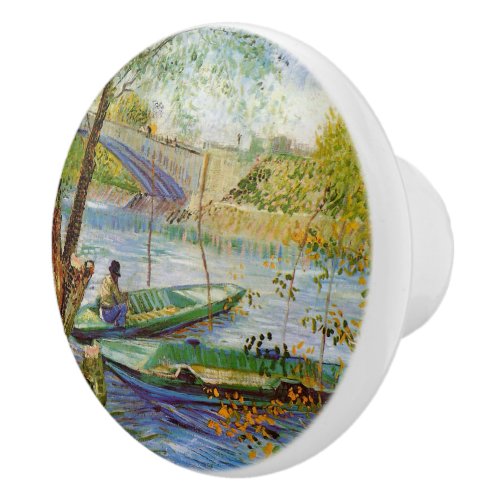 Vintage Van Gogh Pont de Clichy    Ceramic Knob