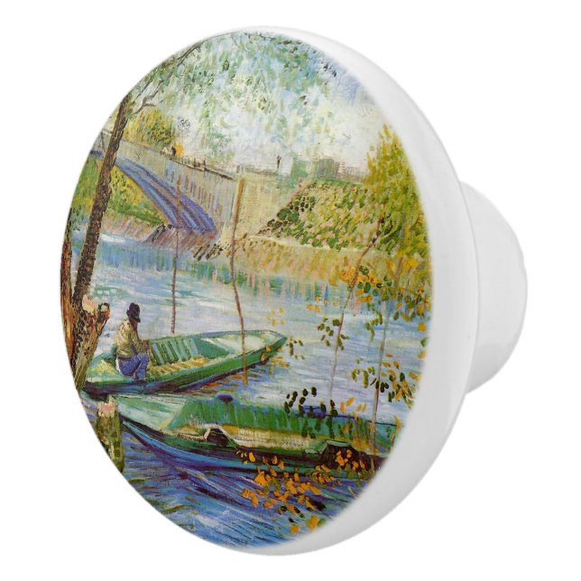 Vintage Van Gogh Pont de Clichy    Ceramic Knob (Right)