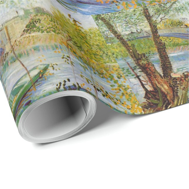 Vintage Van Gogh Pont de Clichy    Wrapping Paper (Roll Corner)