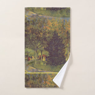 Vintage Van Gogh Public Garden Hand Towel