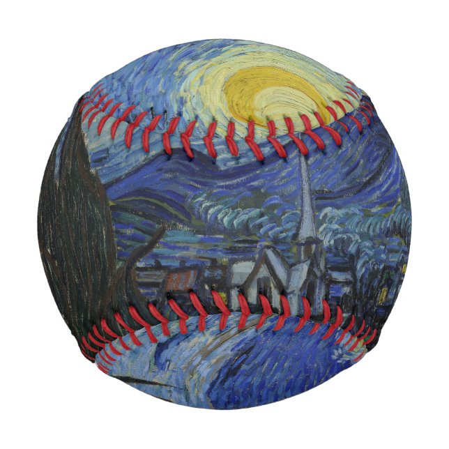 Vintage Van Gogh Starry Night Baseball (Front)