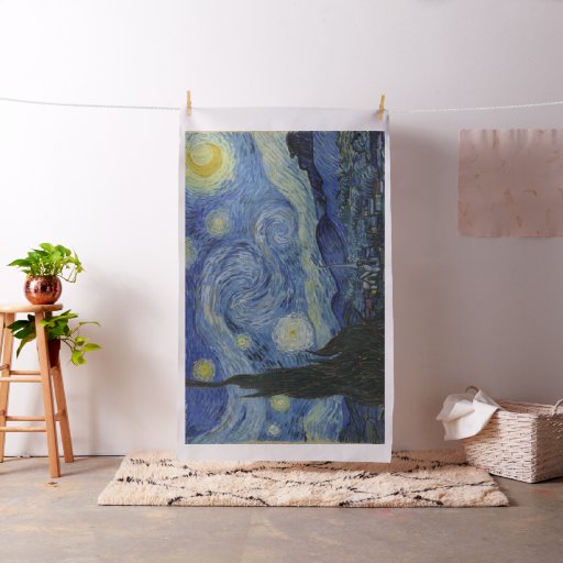 Vintage Van Gogh Starry Night Fabric