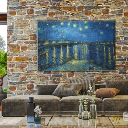 Vintage Van Gogh Starry Night Over The Rhone  Canvas Print