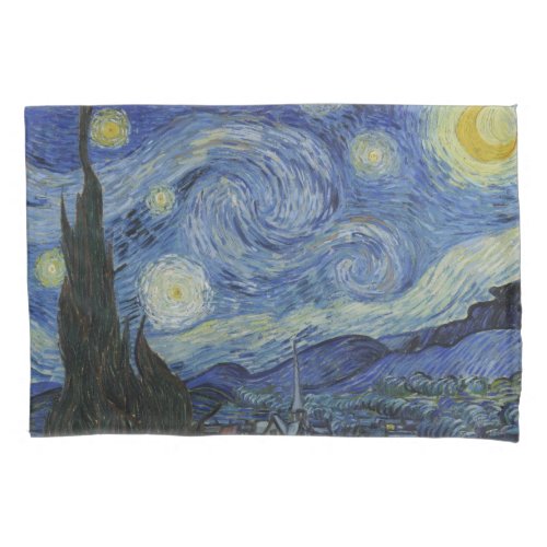 Vintage Van Gogh Starry Night Pillow Case