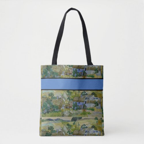 Vintage Van Gogh Thatched Cottages By A Hill Tote Bag