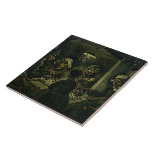 Vintage Van Gogh The Potato Eaters Ceramic Tile